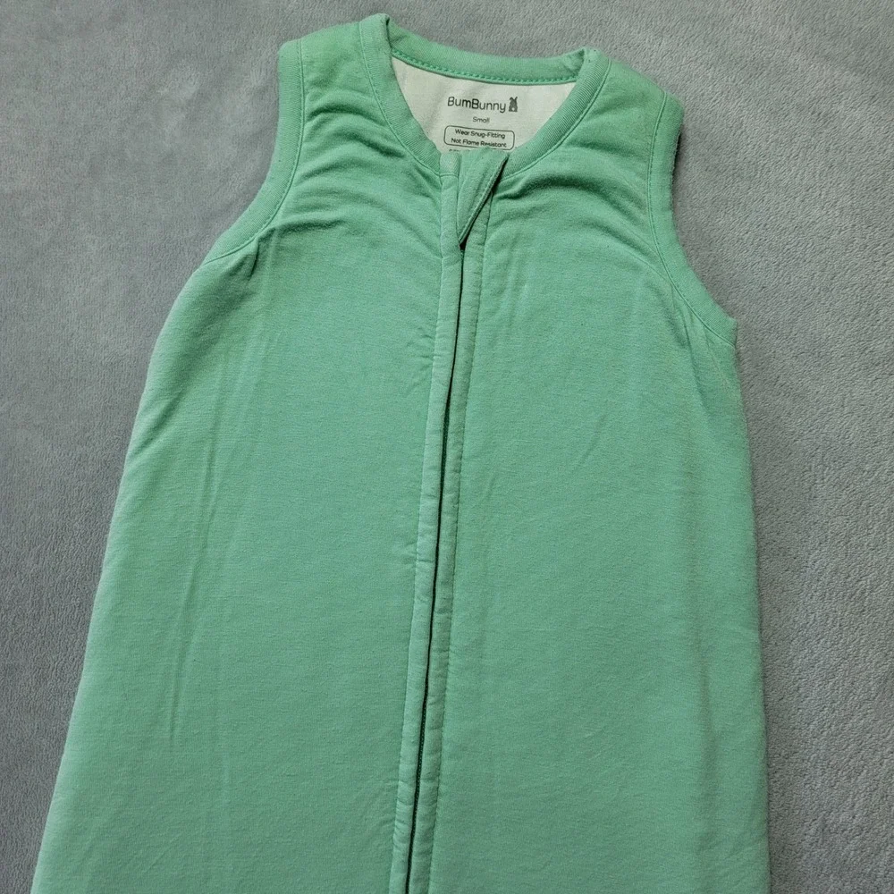 BumBunny Bamboo Viscose Quilted Sleep Sack Wearable Blanket Mint‎ Green Small